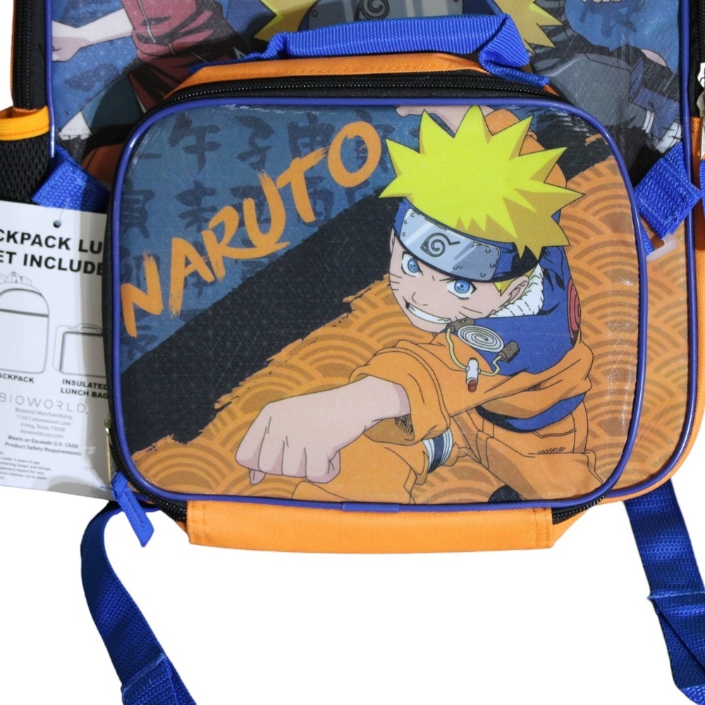 Naruto Shippuden School Backpack & Lunch Box Set NWT - Picture 4 of 5